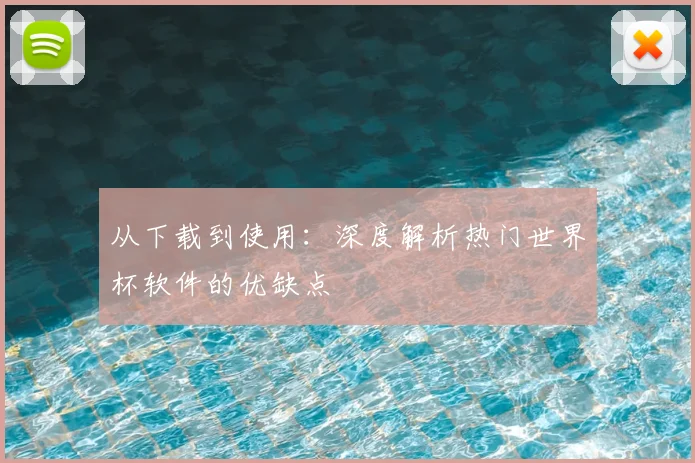 从下载到使用：深度解析热门世界杯软件的优缺点